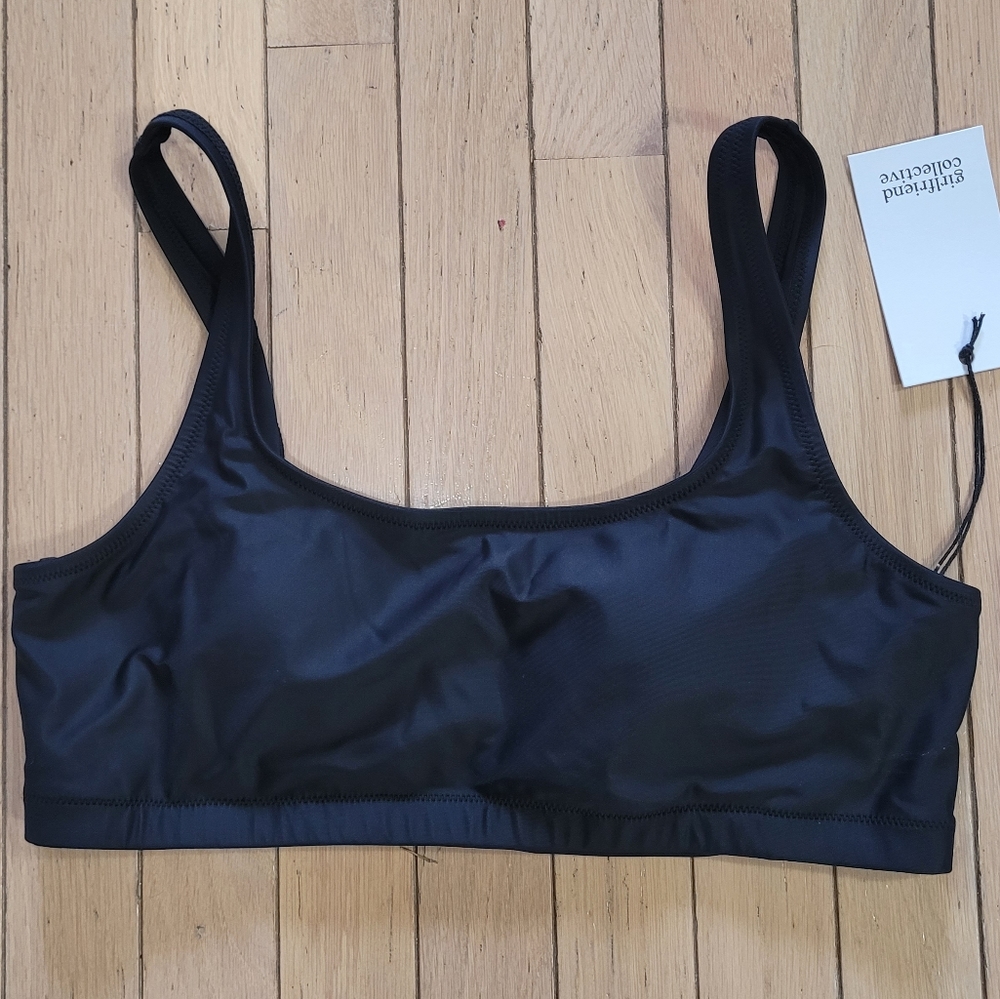 Girlfriend Collective Black Bikini Top